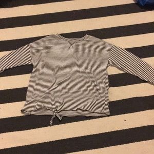 Black and white striped sweatshirt